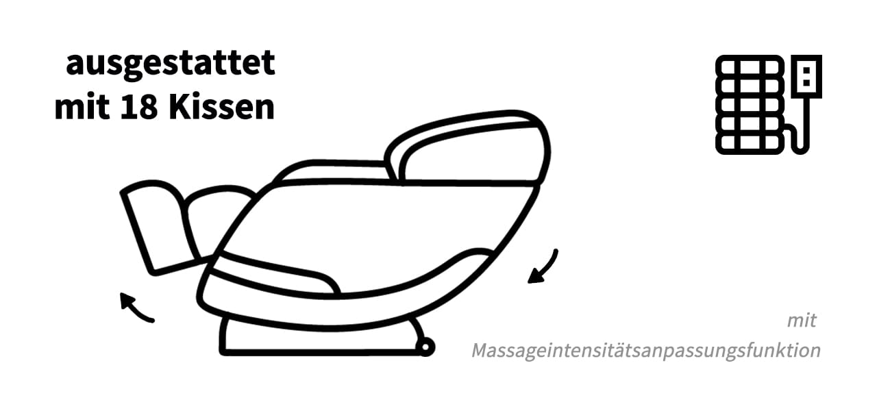 Sakura Massagesessel Comfort 806 Schwarz