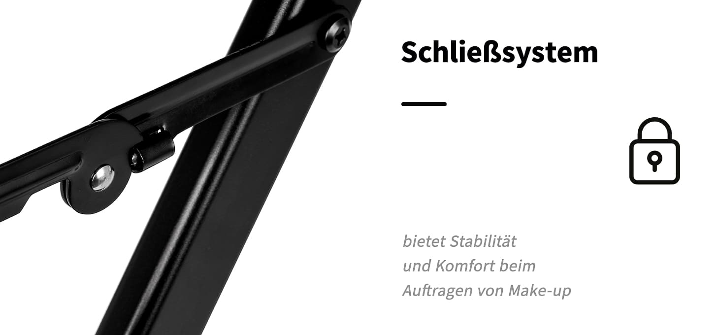 Gabbiano Klappbarer Schminkstuhl Aluminium Schwarz