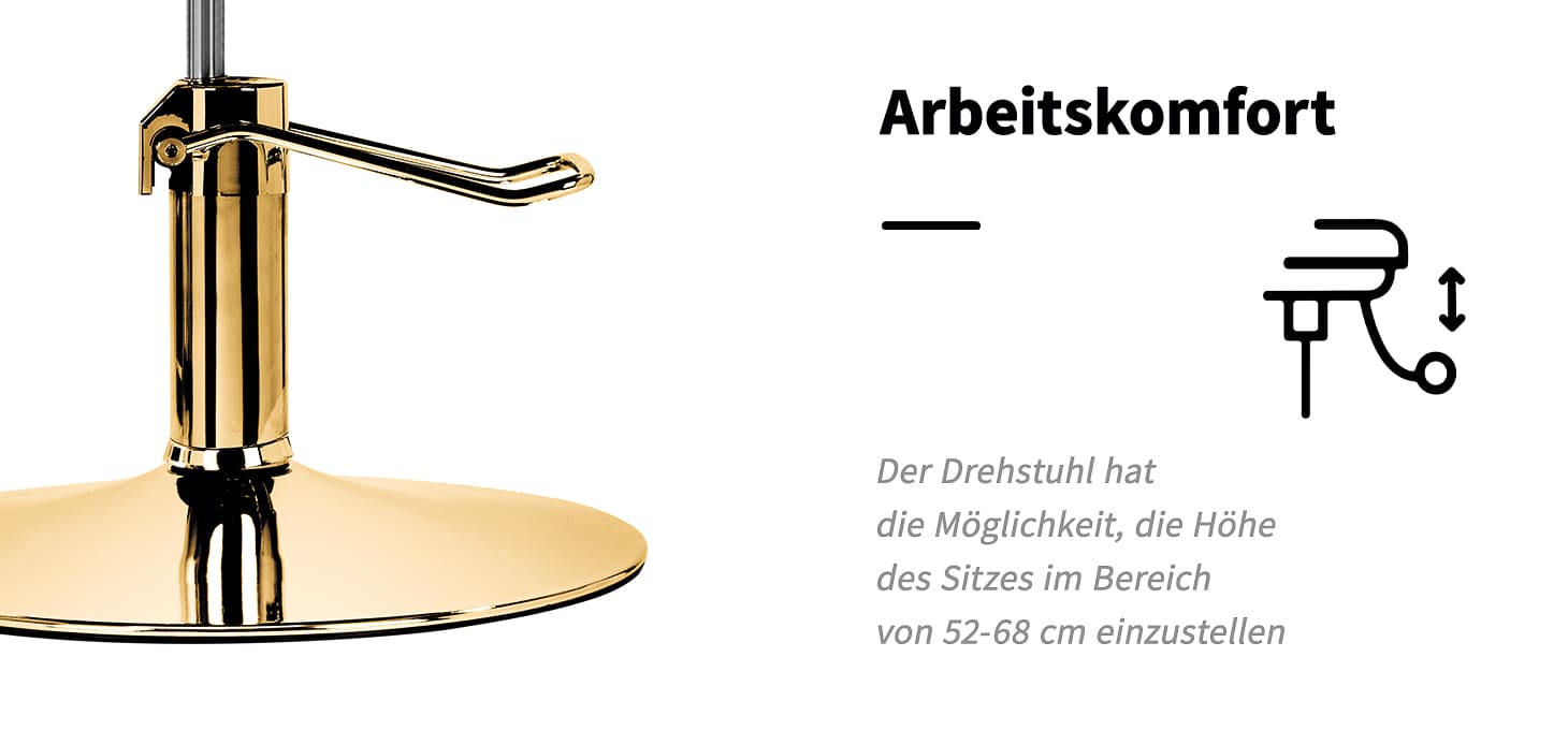 Gabbiano Friseurstuhl Parma Gold Schwarz