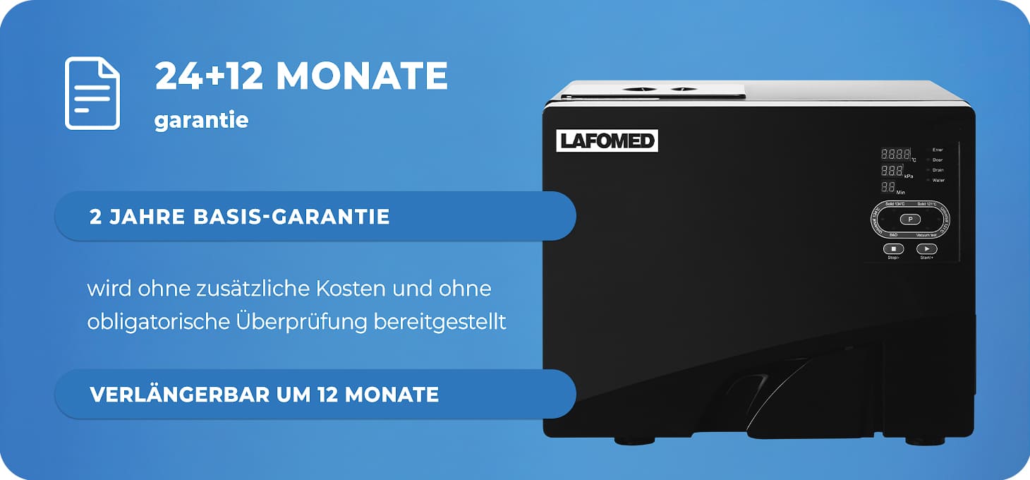 LAFOMED AUTOKLAV STANDARD LINE LFSS12AA MIT DRUCKER 12 L KL. B MEDICAL SCHWARZ
