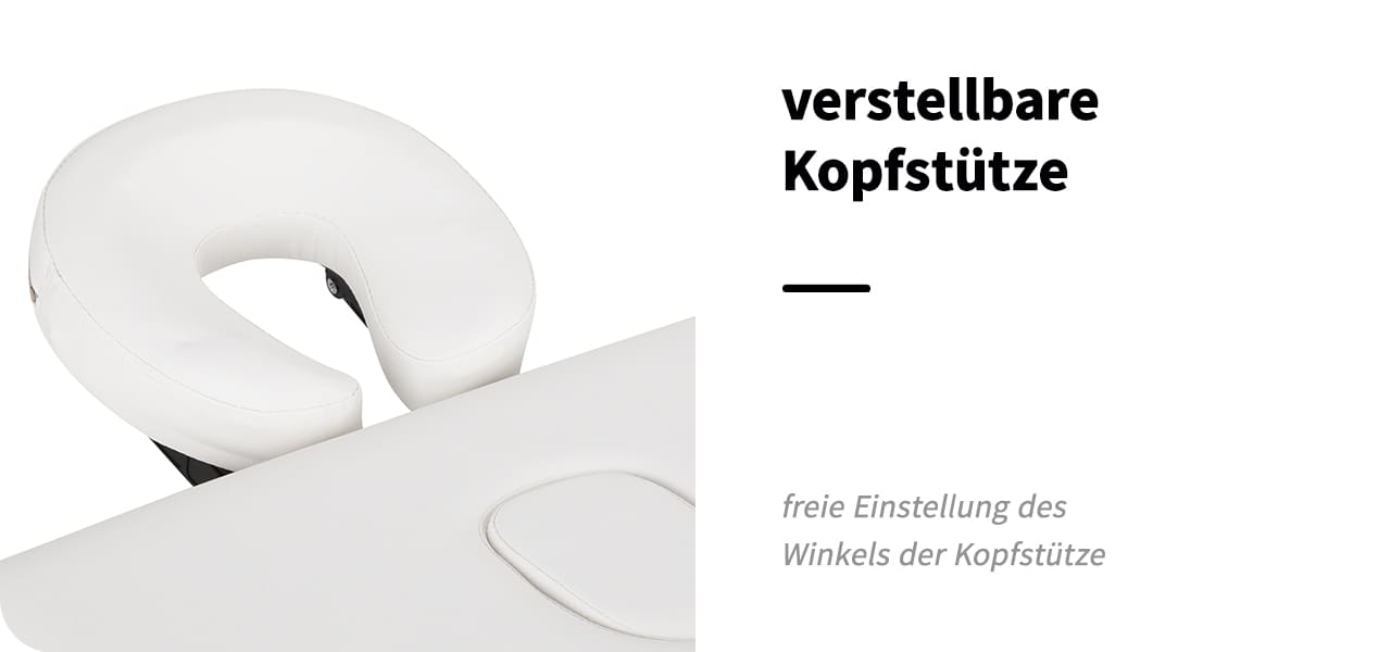 Klapp-Massageliege Komfort LUX 190X70 2-teilig Weiß