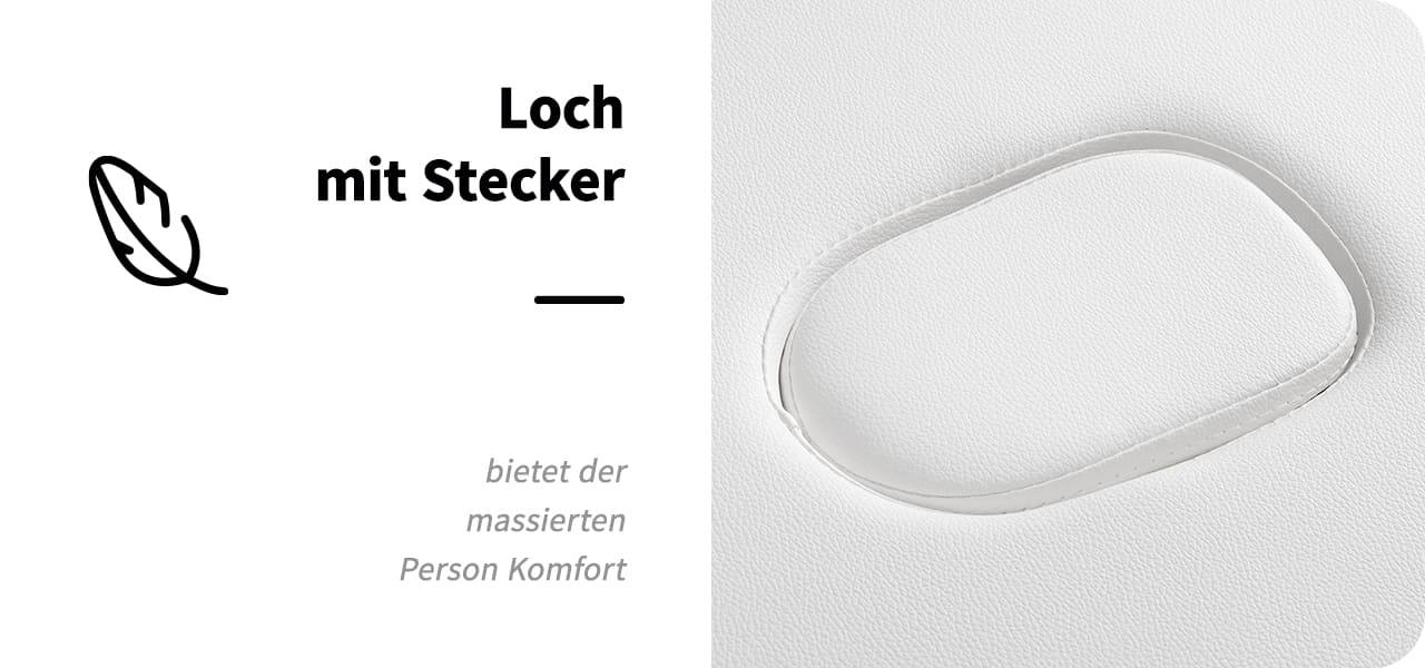 Klapp-Massageliege Komfort LUX 190X70 2-teilig Weiß
