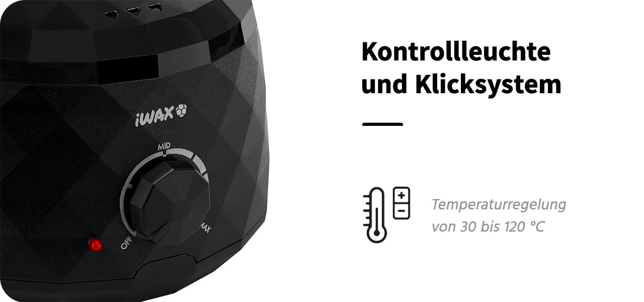 Iwax Diamond Wax Wärmer Schwarz