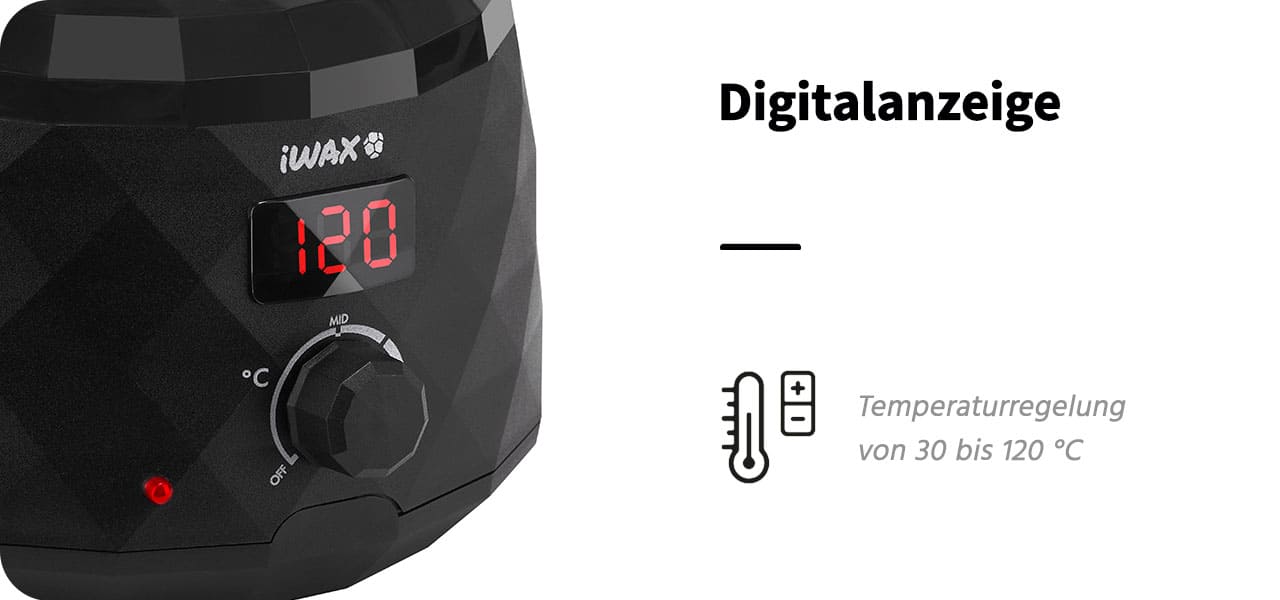 Iwax Diamond Tech Wax Wärmer Schwarz