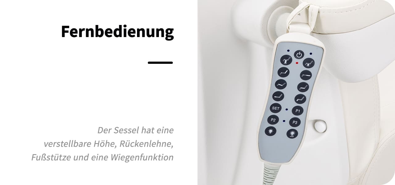 Azzurro Kosmetikstuhl Elektrisch 873 weiß