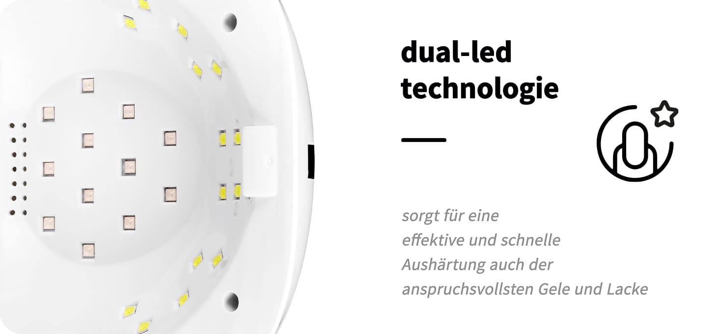 Nagellampe UV DUAL LED GLOW S1 168W GOLD