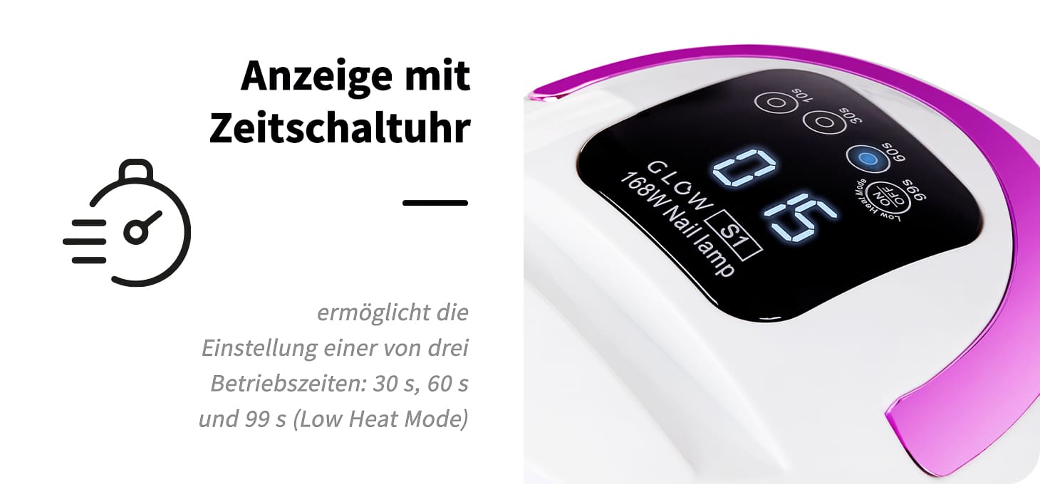 Nagellampe UV DUAL LED S1 168W ROSÉGOLD