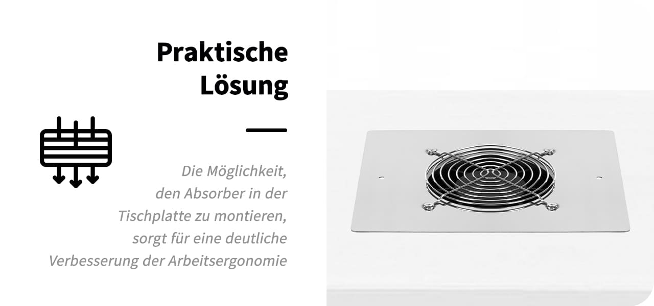 Eingebauter Staubabsorber MOMO X1S 60W Professional weiß