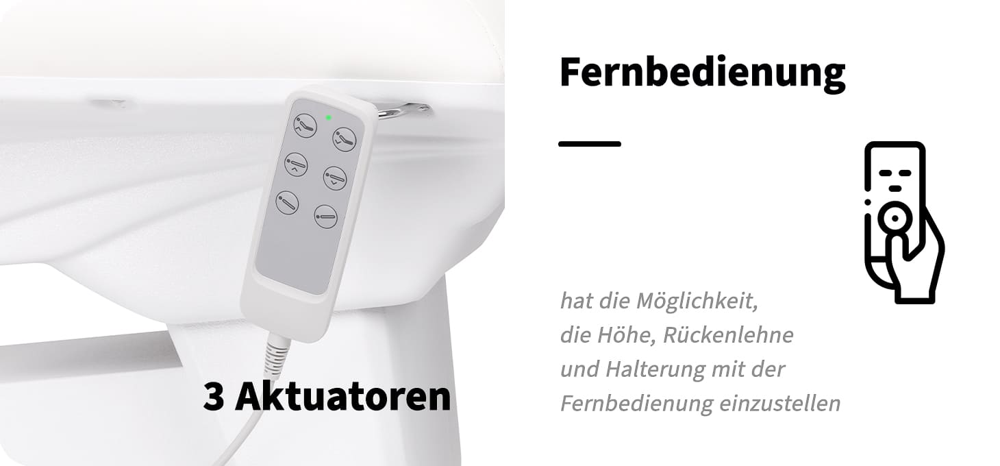 Sillon Kosmetikstuhl Elektrisch Basic PEDI 3 Motoren weiß