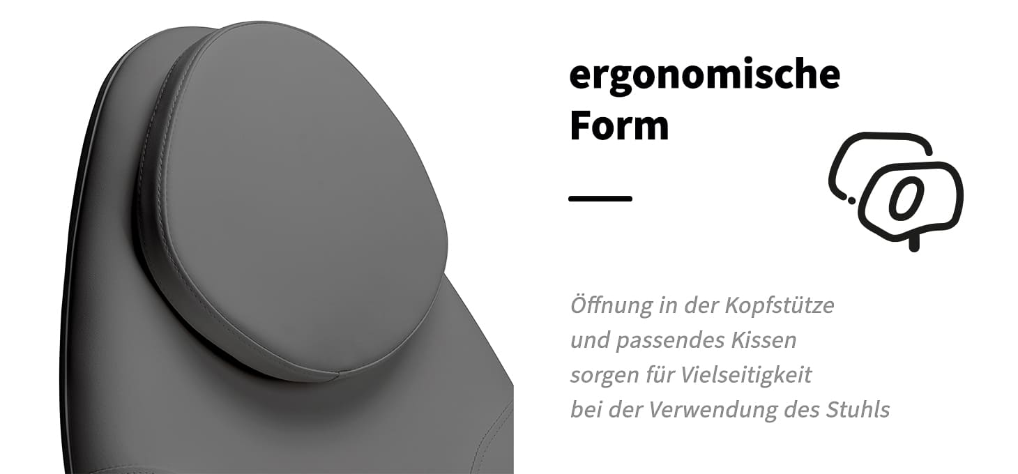 Sillon Kosmetikstuhl Elektrisch Basic PEDI 3 Drehmororen grau