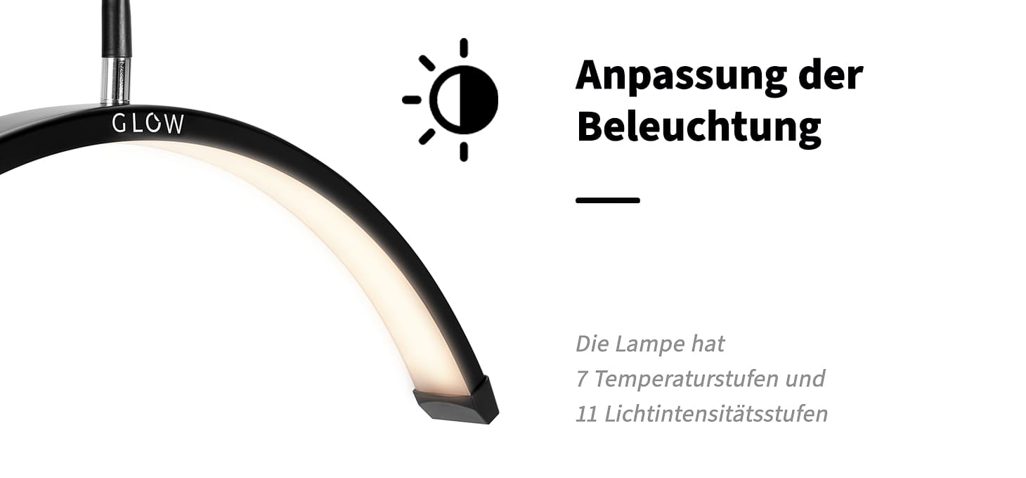 Glow Behandlungslampe für Wimpern MX6 schwarz