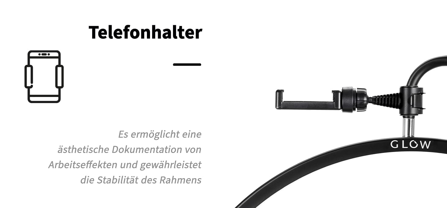 Glow Behandlungslampe für Wimpern MX6 schwarz
