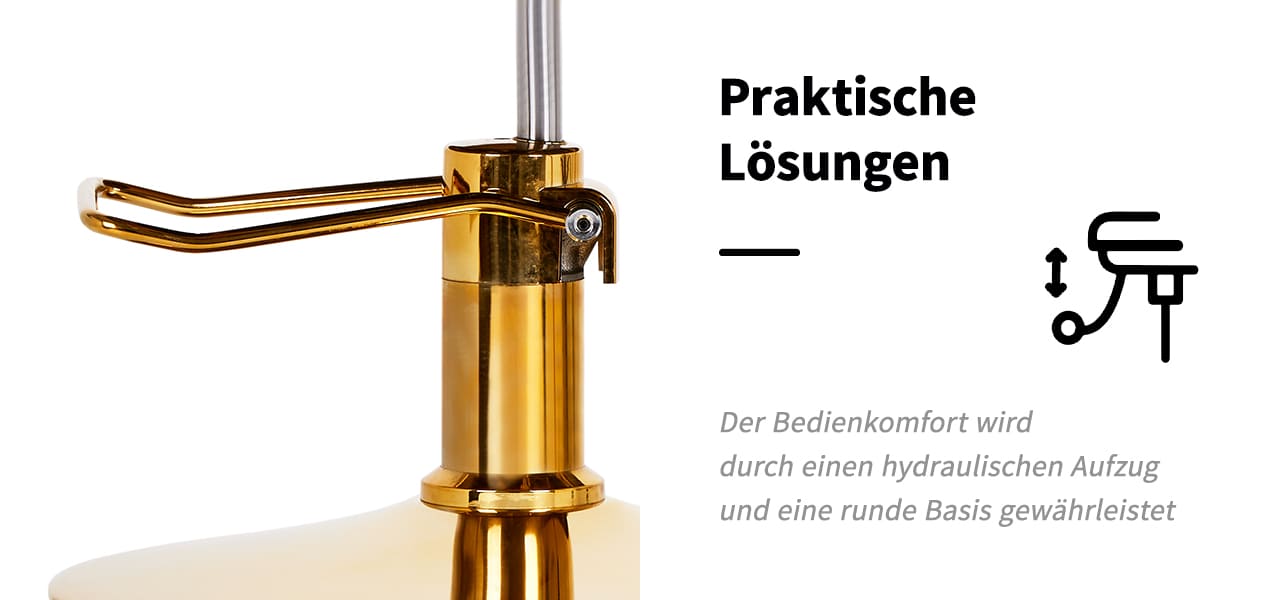 Gabbiano Friseurstuhl Granda Gold Schwarz