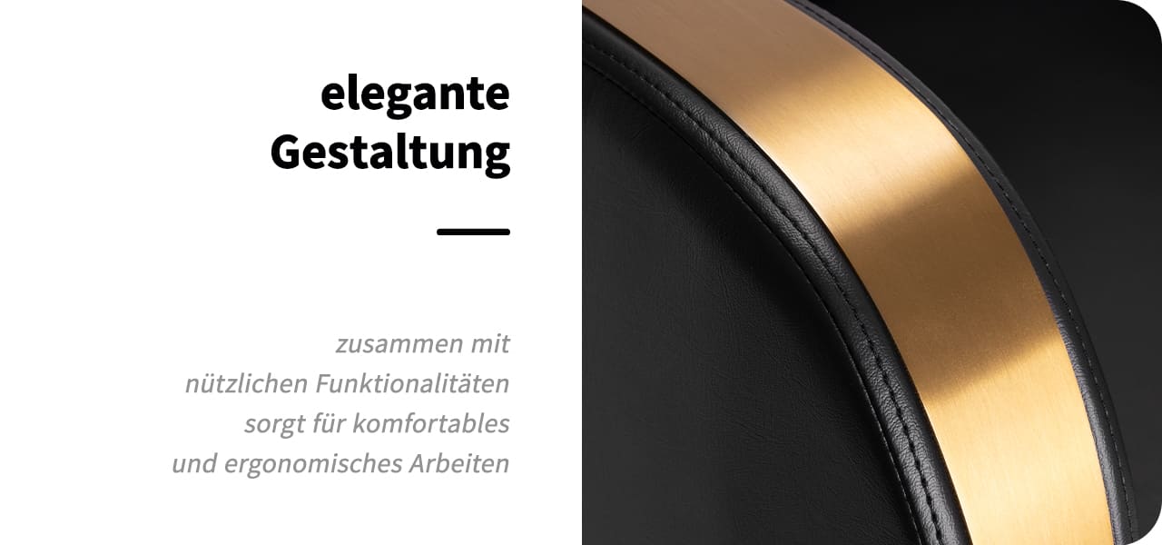 Gabbiano Friseurstuhl Malaga Gold Schwarz
