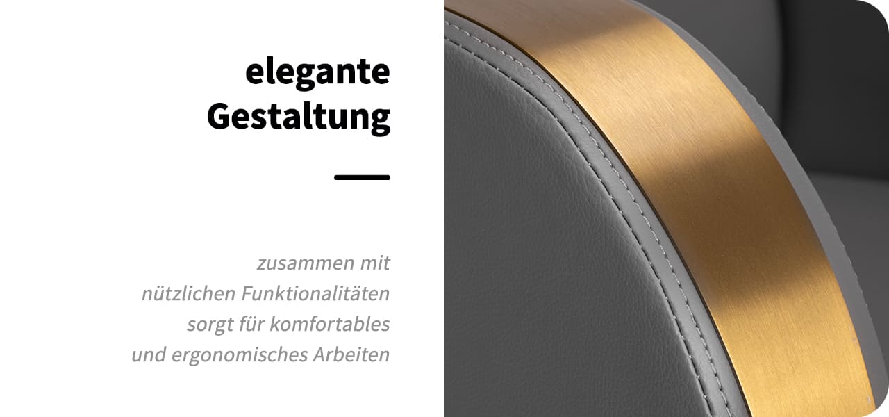 Gabbiano Friseurstuhl Malaga Gold Grau