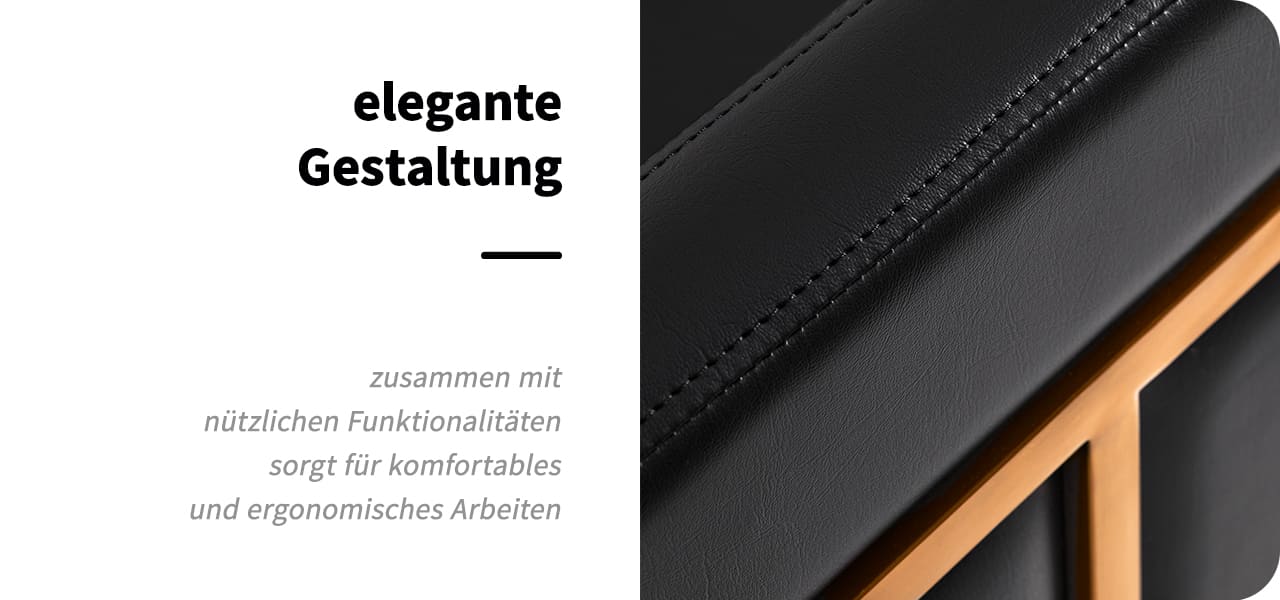 Gabbiano Friseurstuhl Toledo Gold Schwarz