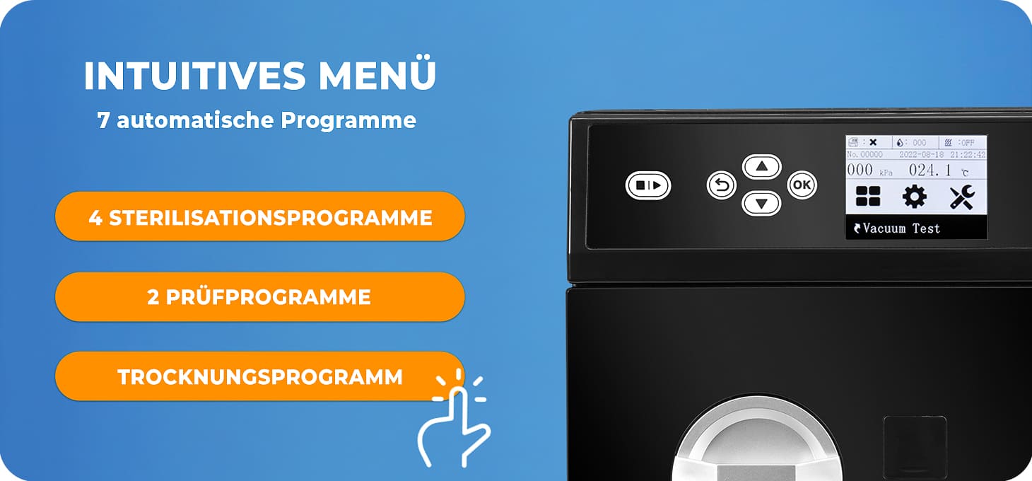 Lafomed Autoklav LFSS03AA LCD 3 L Klasse B medizinisch schwarz