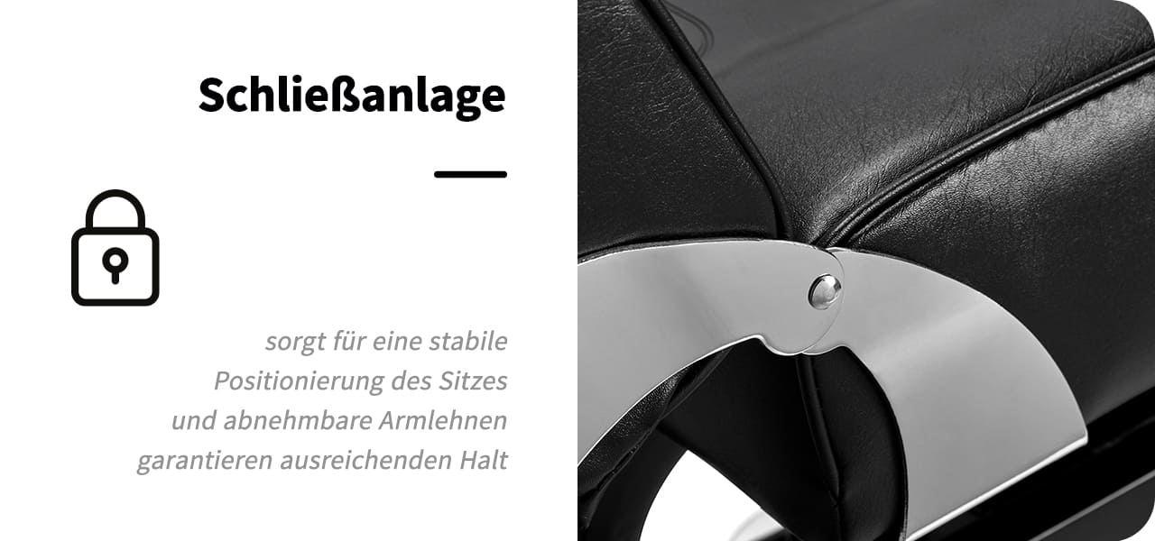 Hydraulischer Kosmetikstuhl Basic 210 schwarz