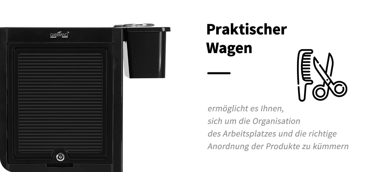 Gabbiano Friseurwagen 68C schwarz