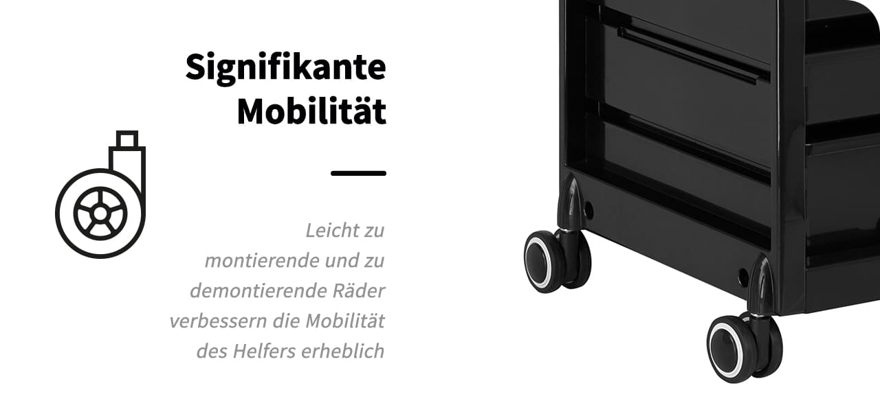 Gabbiano Friseurwagen mit UV-Sterilisator 68UV schwarz