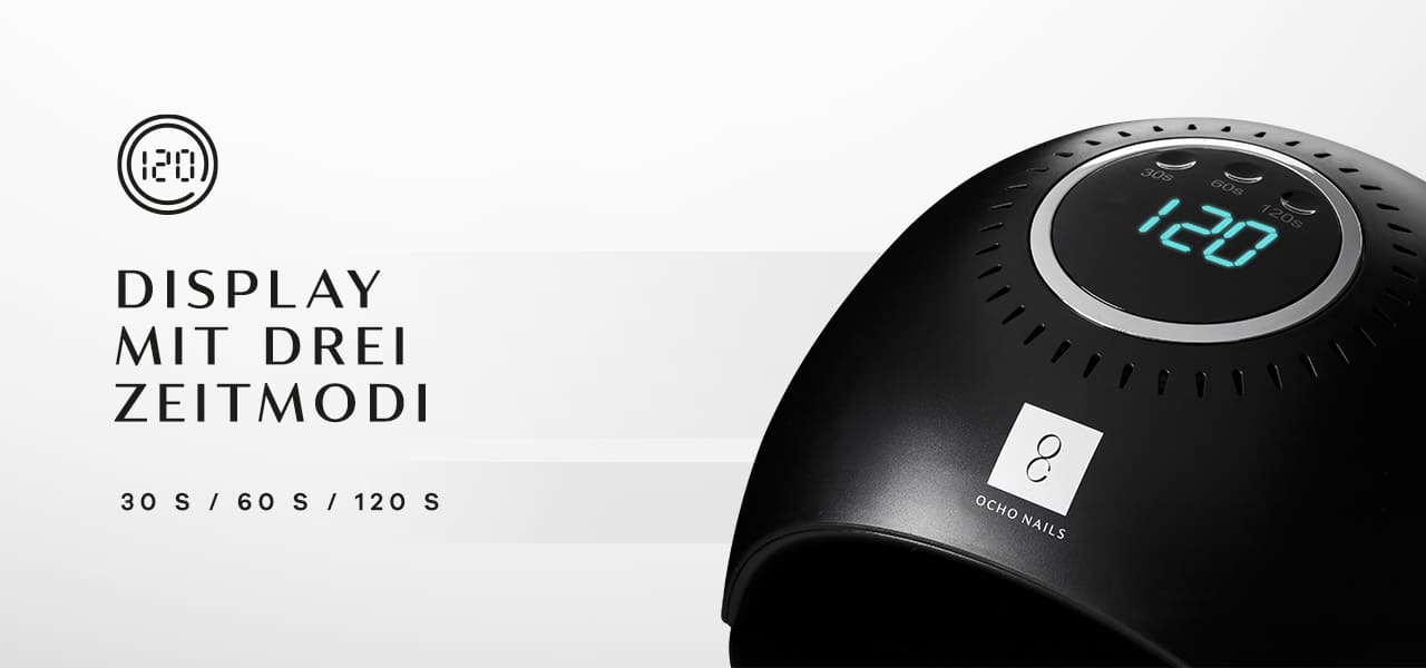 UV LED Lampe Ocho Nails 8 schwarz 84W