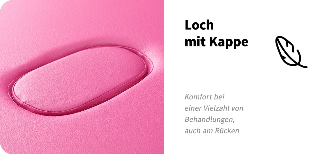 Klappbare Massageliege aus Holz Komfort 2 Segmente rosa
