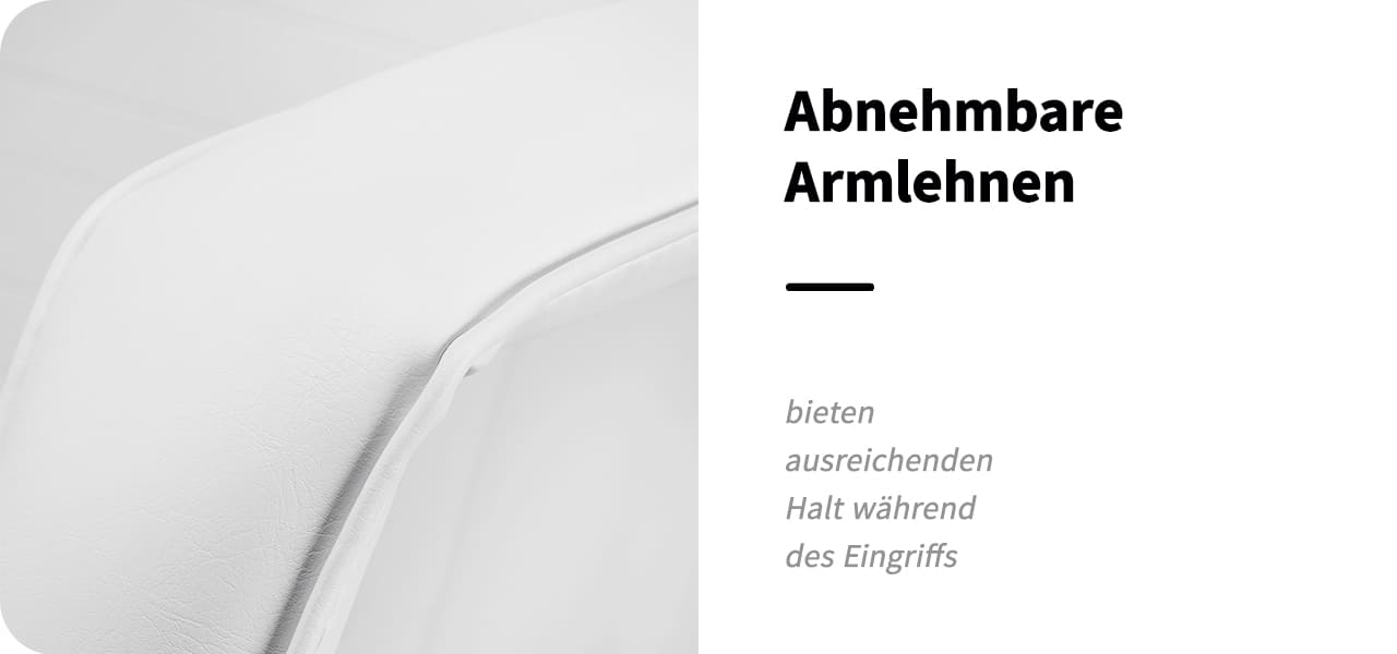 Kosmetikstuhl 557G mit Fächer weiß