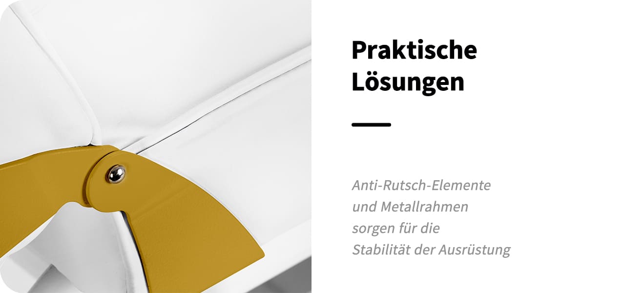 Kosmetikstuhl 557G mit Fächer weiß