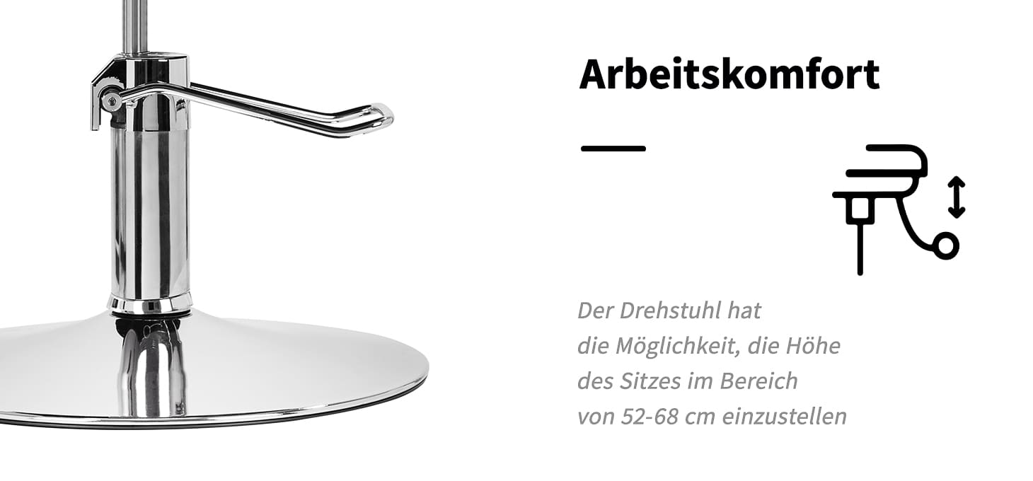 Friseurstuhl Gabbiano Parma Schwarz