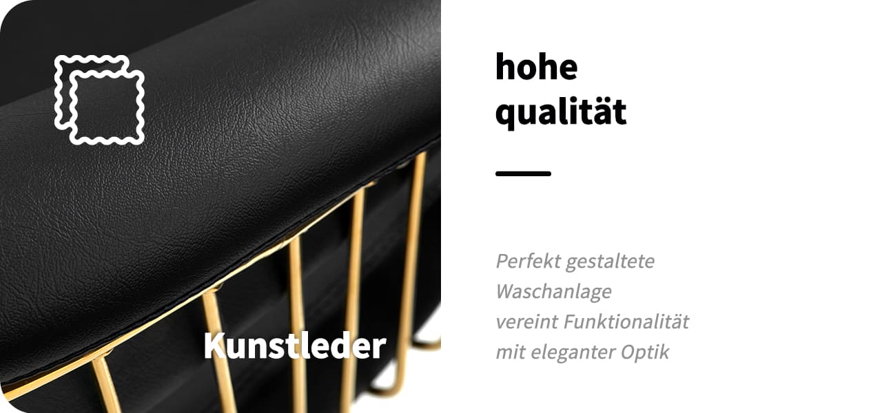 Gabbiano Friseurwaschanlage Lille-M gold schwarz