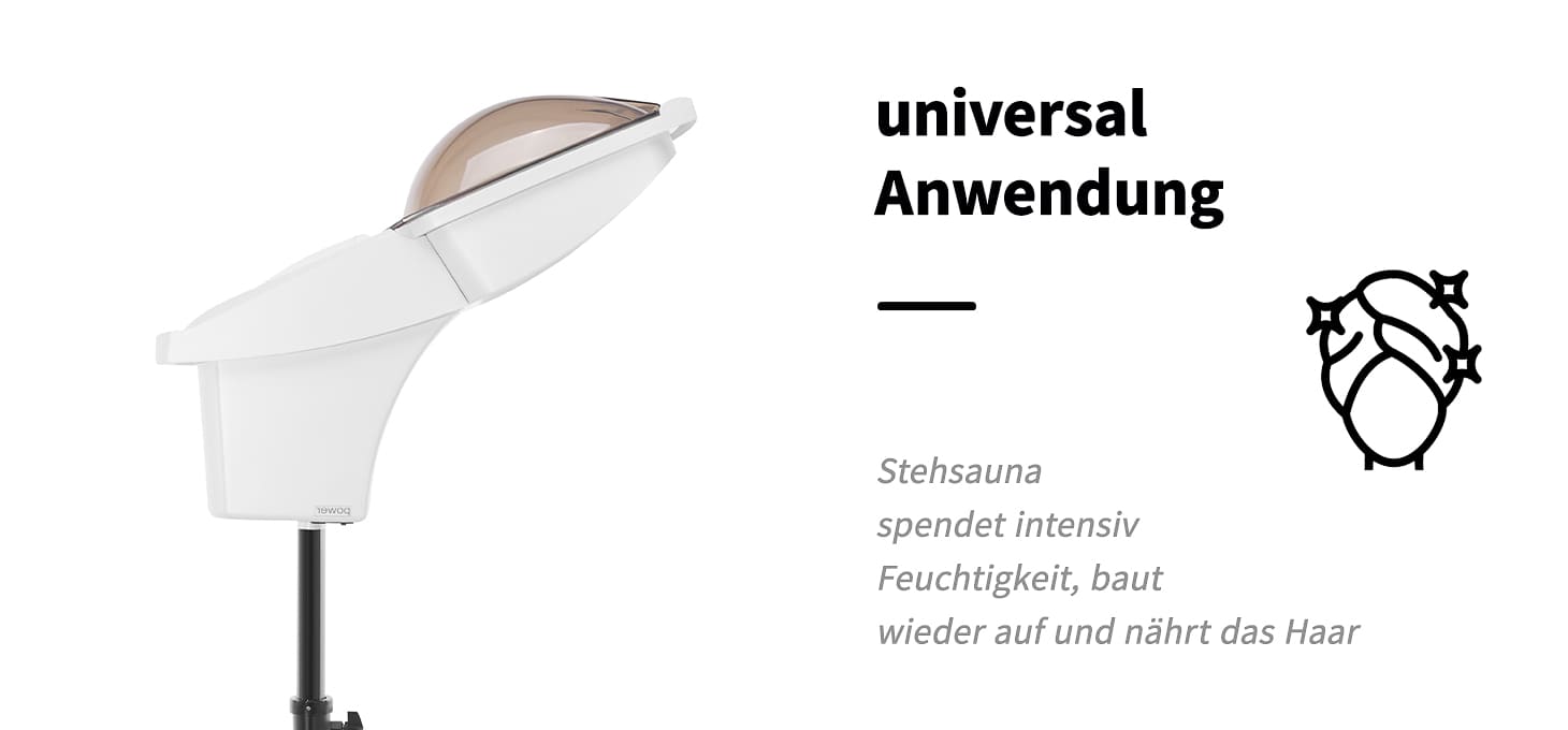 Gabbiano Stehfriseursauna 408D weiß mit aktivem Ozon