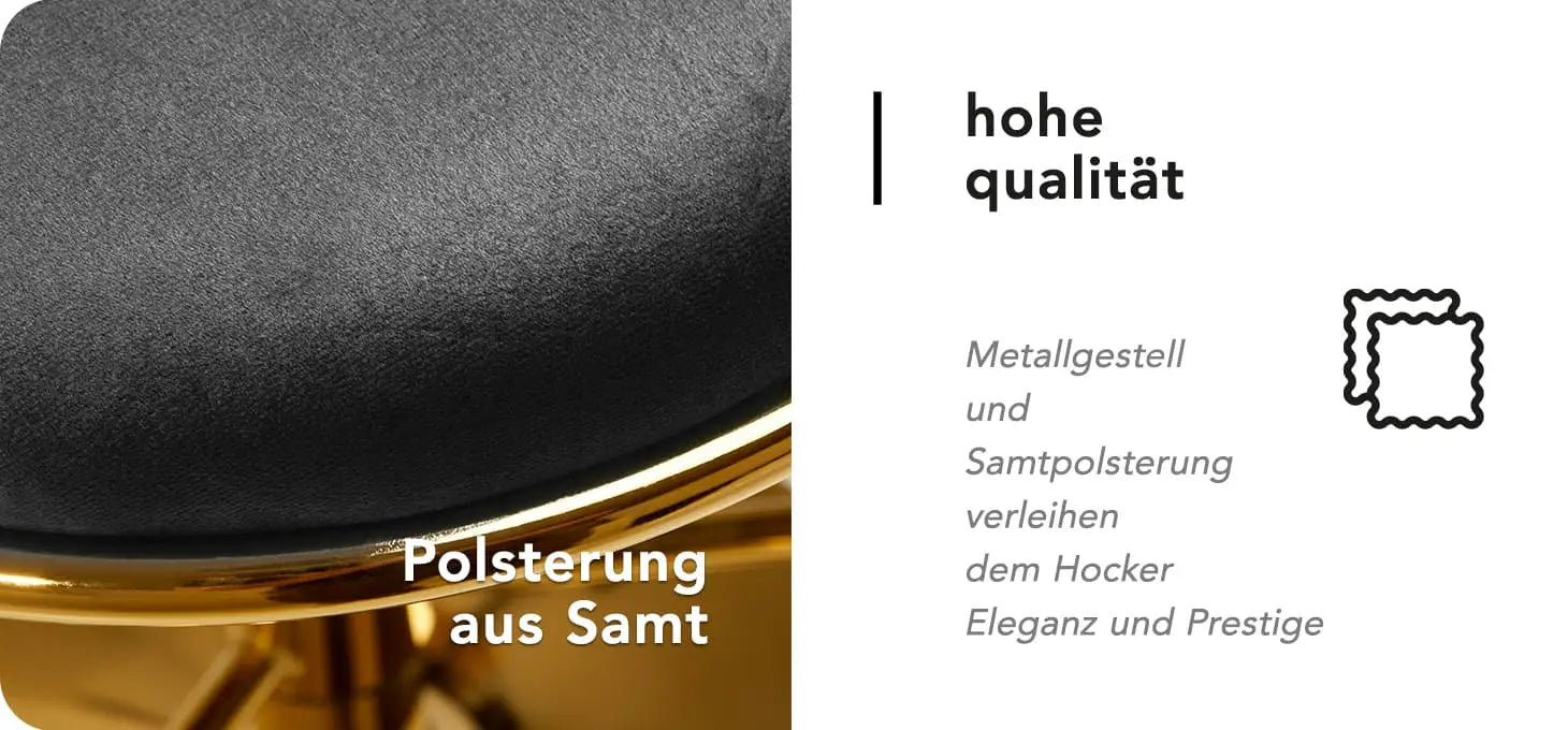 4Rico Kosmetikhocker QS-B313a samtgrau
