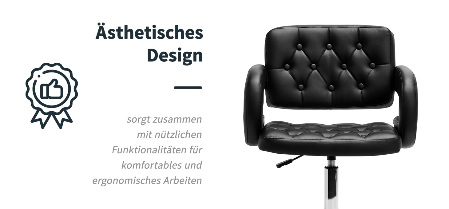 Friseurstuhl QS-B1801 schwarz