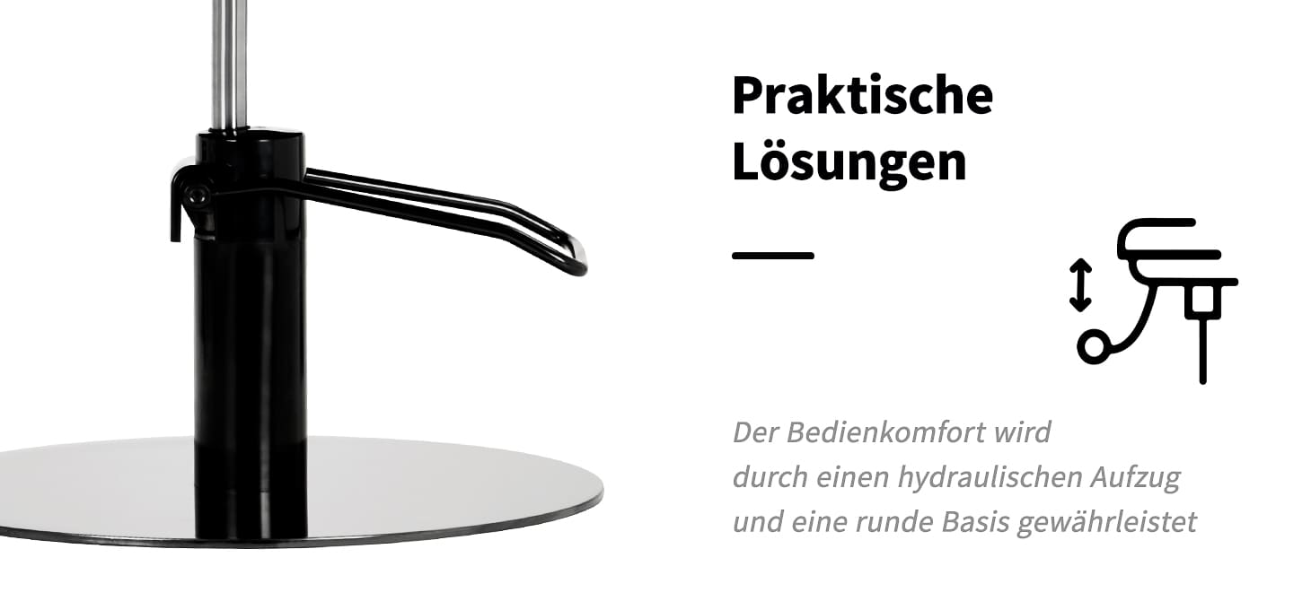 Gabbiano Friseurstuhl Granda schwarz