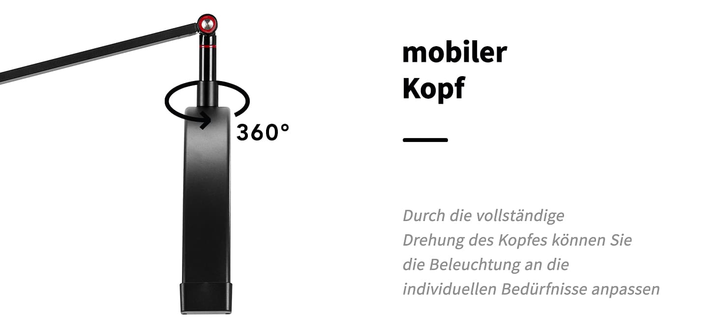 Glow MX3 Arbeitsplatten-OP-Leuchte schwarz