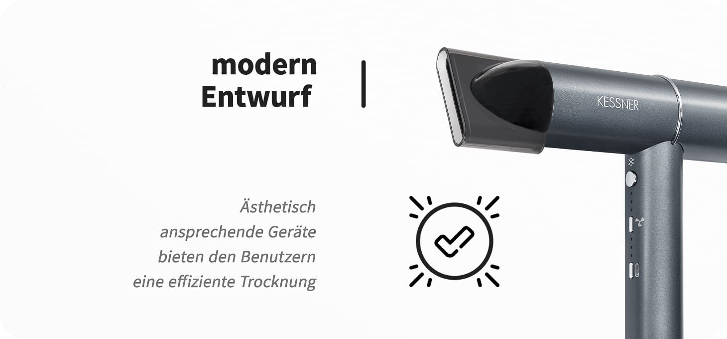 Kessner Bürstenloser Profi-Haartrockner JET 1600 IONIC