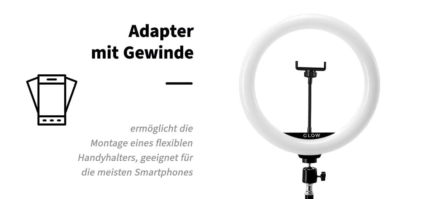 GLOW RGB 10’’ BSC Ringlicht mit 10W Stativ