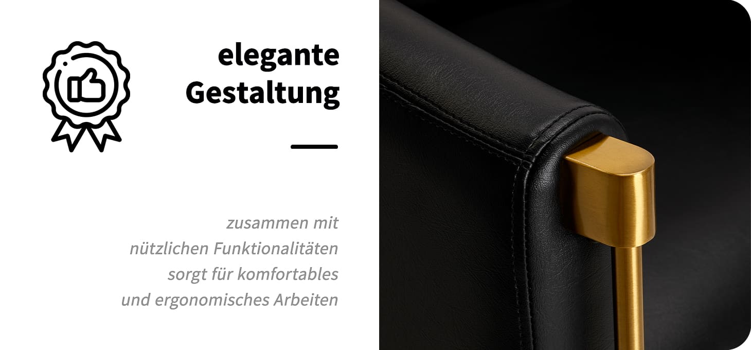 Friseurstuhl Burgos Schwarz Gold