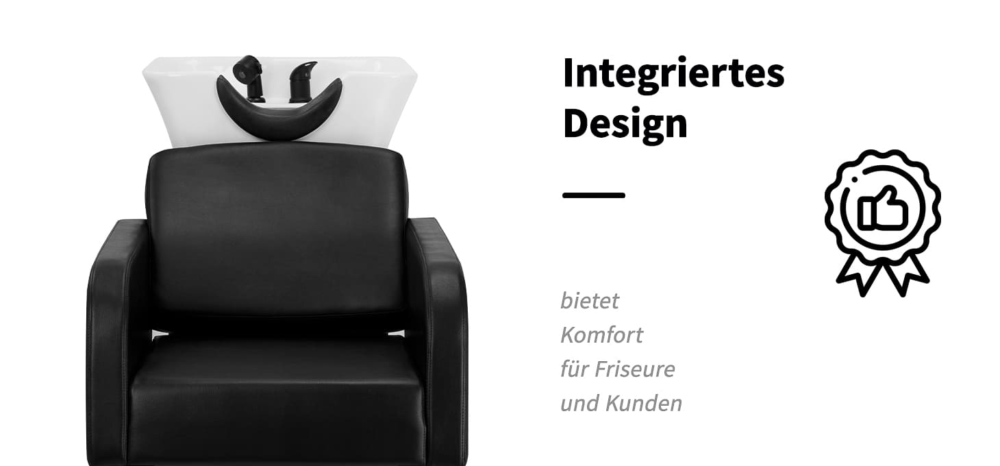 Friseurwaschanlage Turyn schwarz
