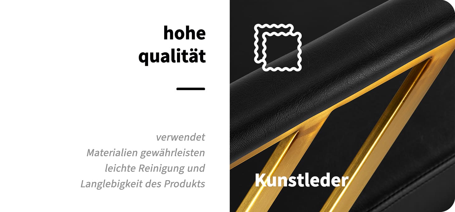 Gabbiano Friseurstuhl Genua gold schwarz