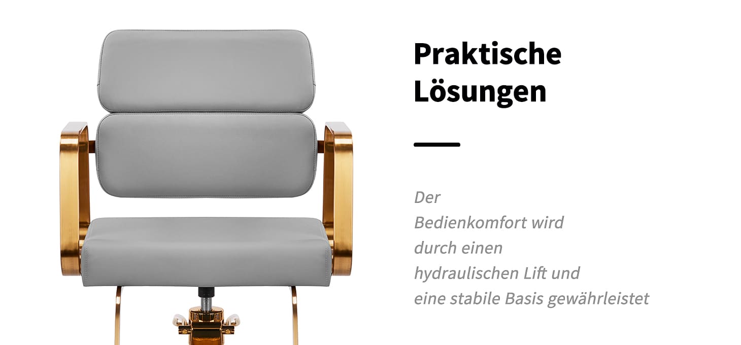 Porto-GM Friseurstuhl grau