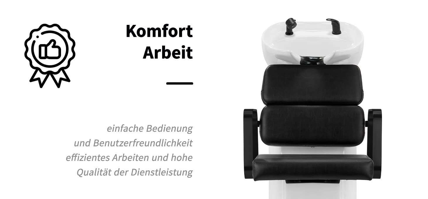 Friseurwaschstation Porto-BM schwarz