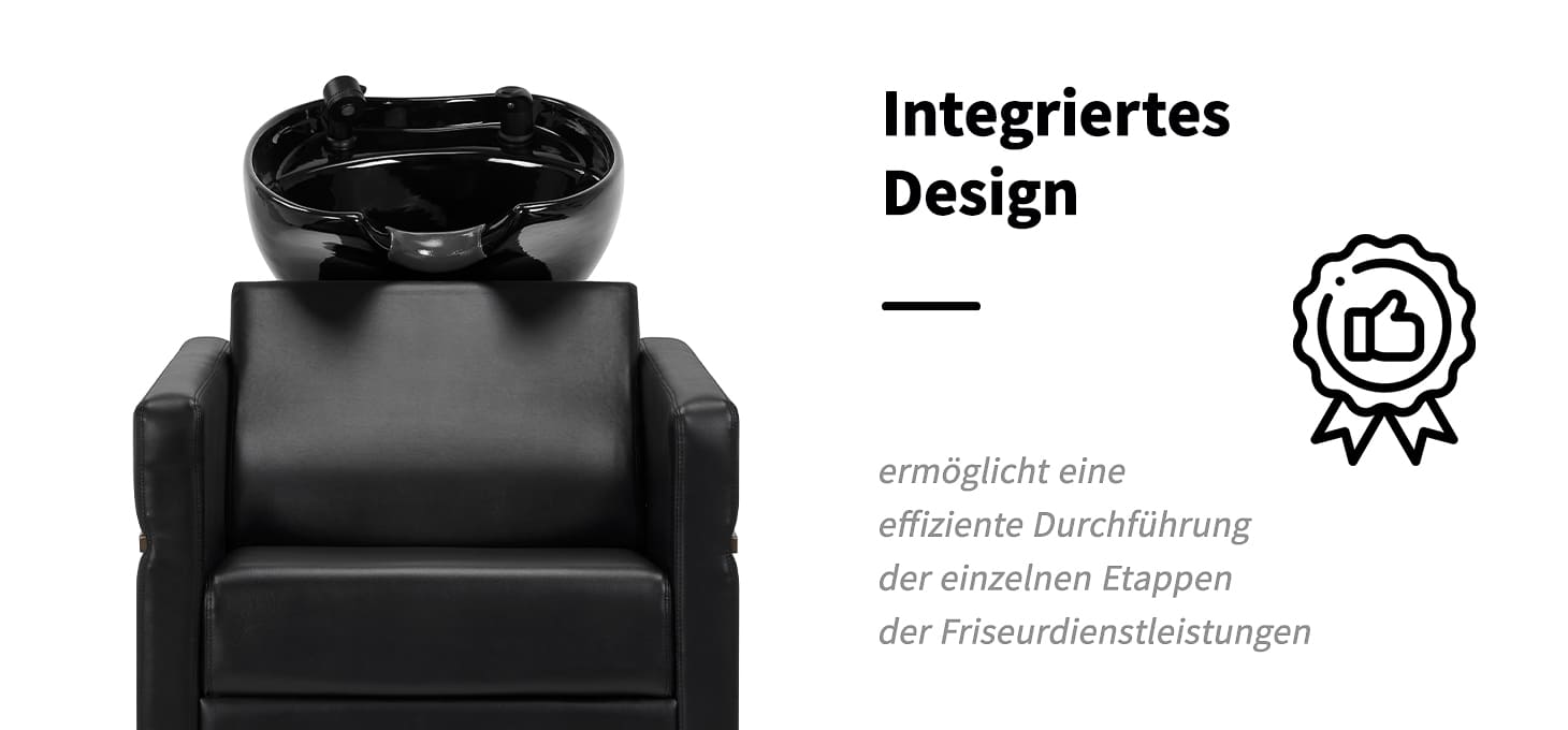 Friseurwaschanlage Toledo schwarz