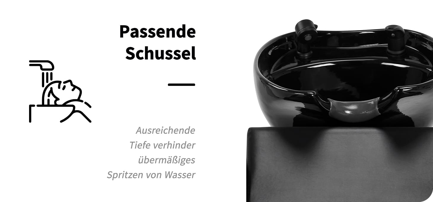 Friseurwaschanlage Toledo schwarz