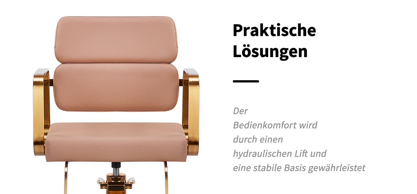 Porto-GM Friseurstuhl beige