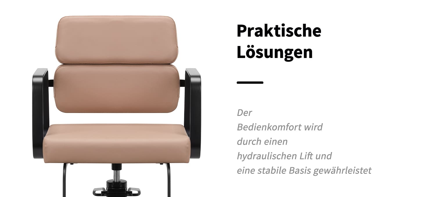 Gabbiano Porto-BM Friseurstuhl schwarz beige