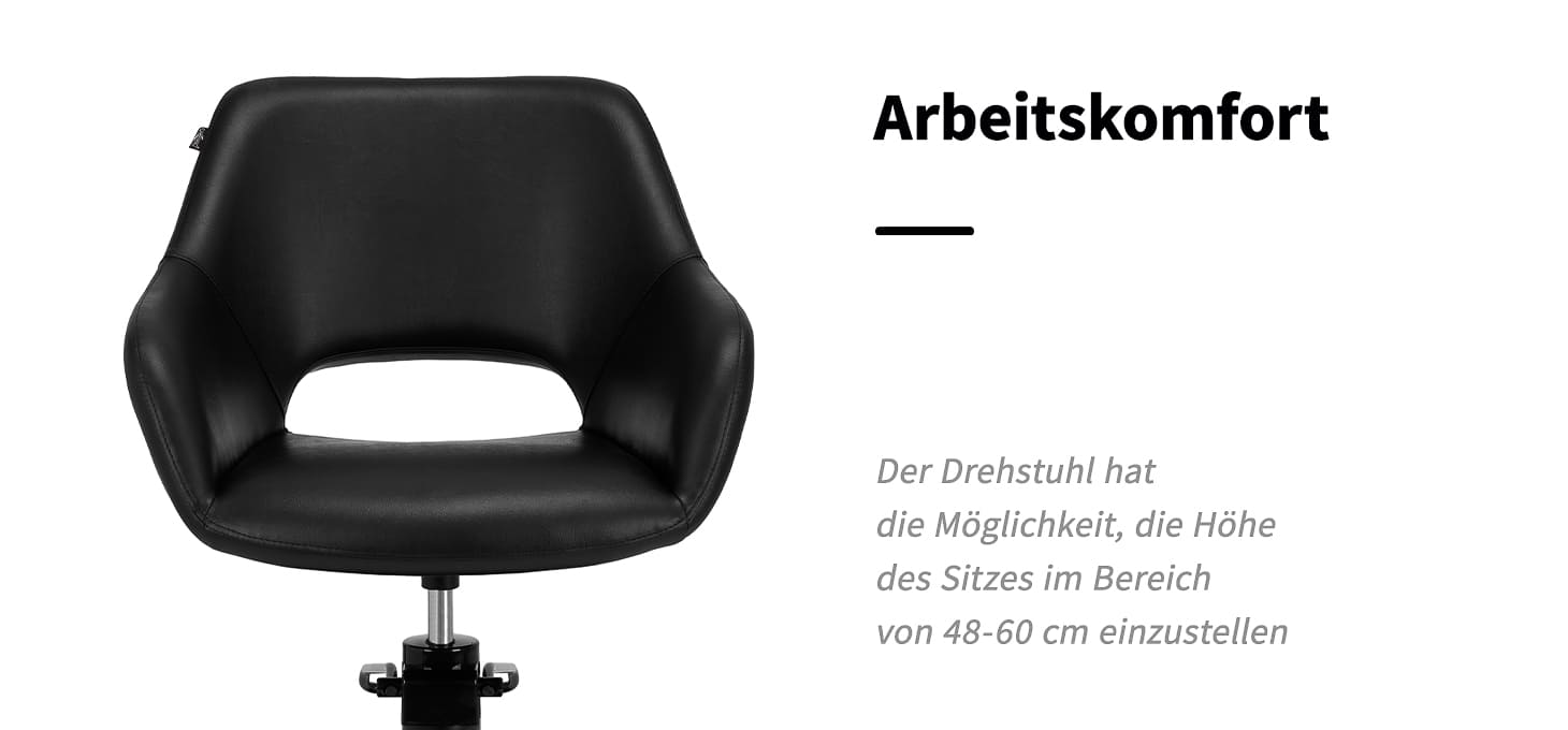 Friseurstuhl Gabbiano Sevilla Schwarz