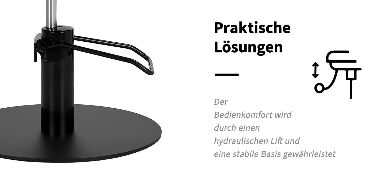 Friseurstuhl Gabbiano Roma Schwarz