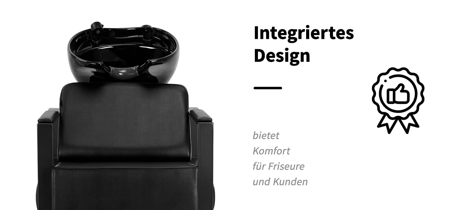 Friseurwaschanlage Modena schwarz