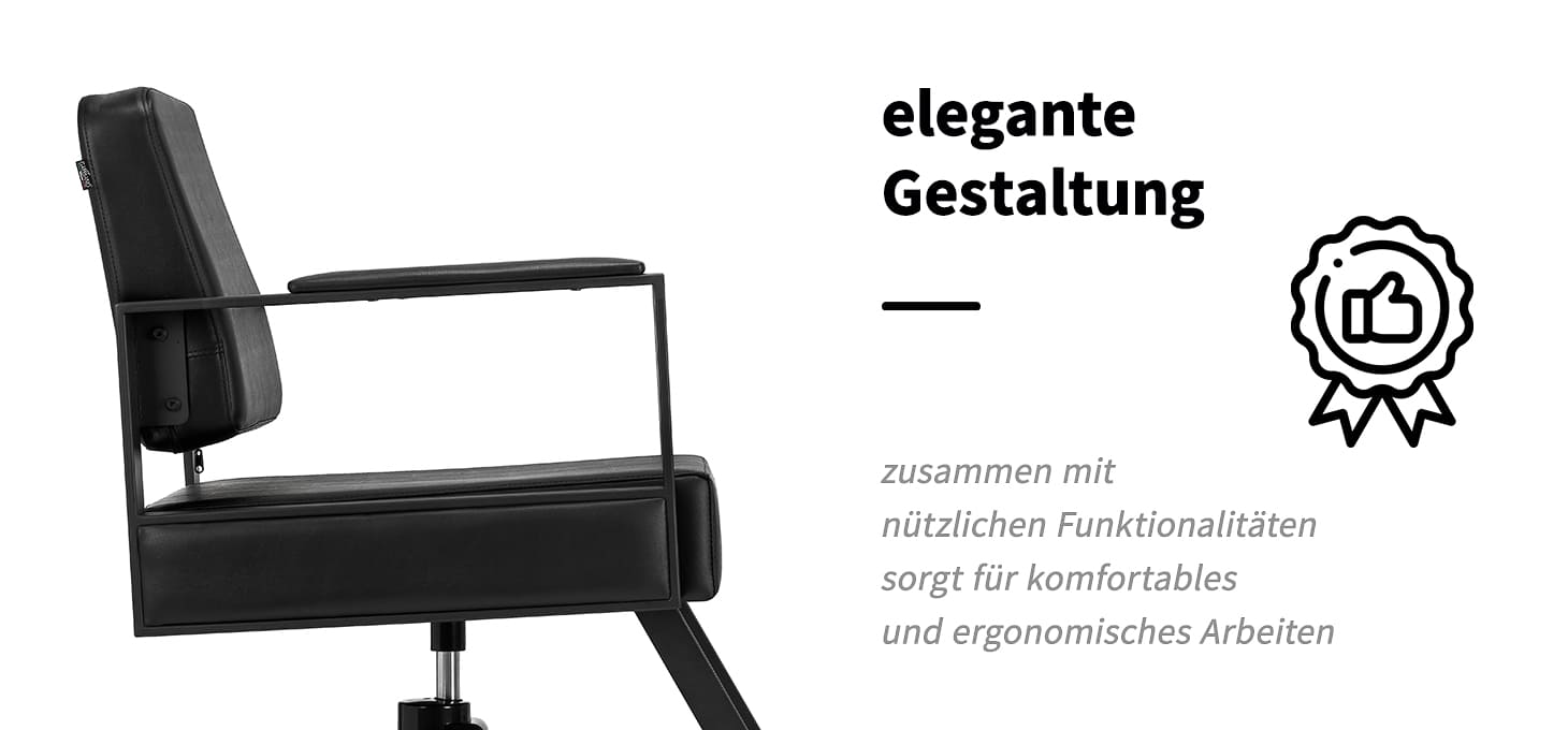 Friseurstuhl Gabbiano Modena Schwarz